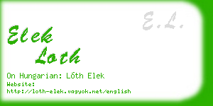 elek loth business card
